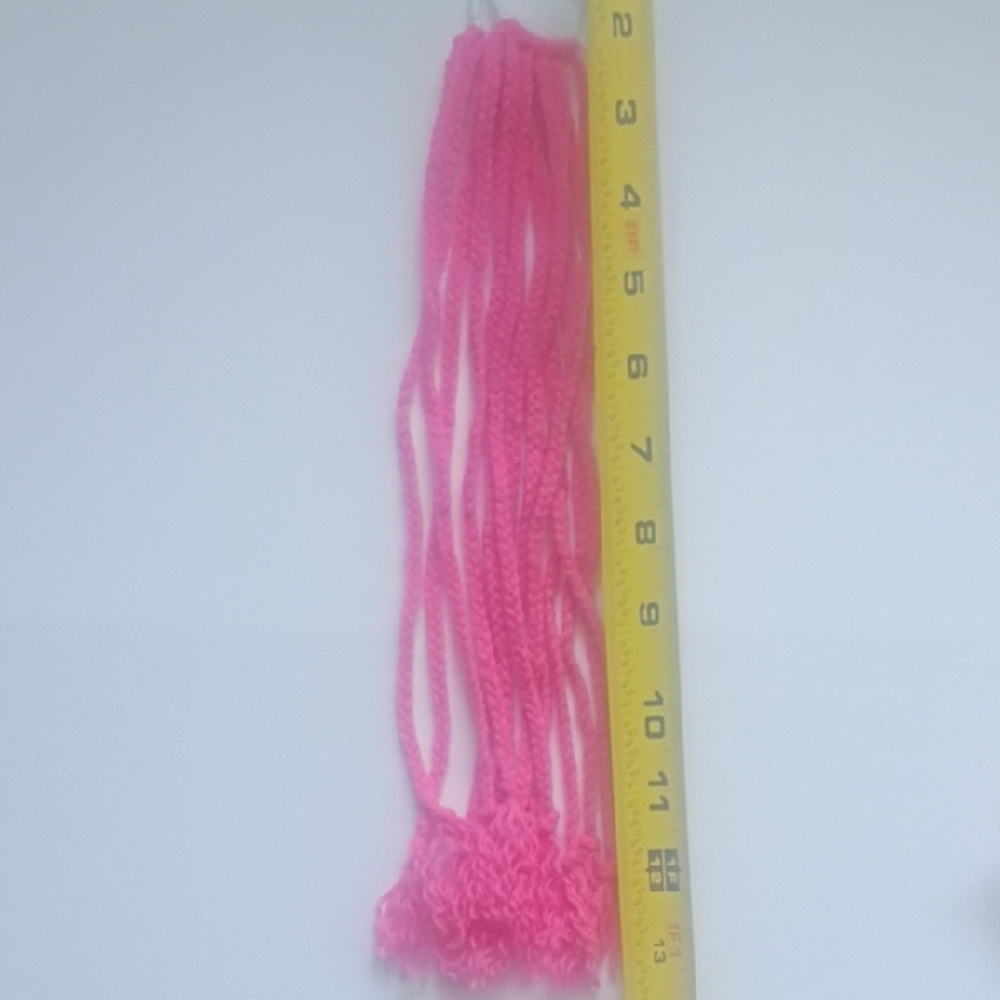 Handmade Pink Braided Tassel Hair Extension - Women Accessories